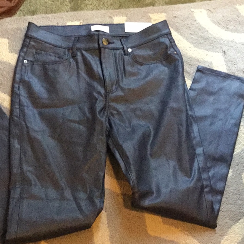 Wet look jeans